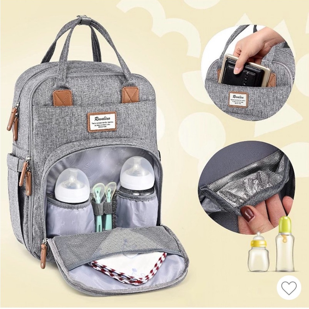 Ruvalino Large Diaper Bag Backpack - Picture 4 of 7